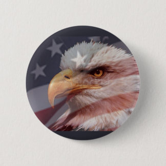 AMERICAN EAGLE by SHARON SHARPE 6 Cm Round Badge