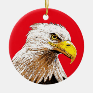 American Eagle Ceramic Tree Decoration