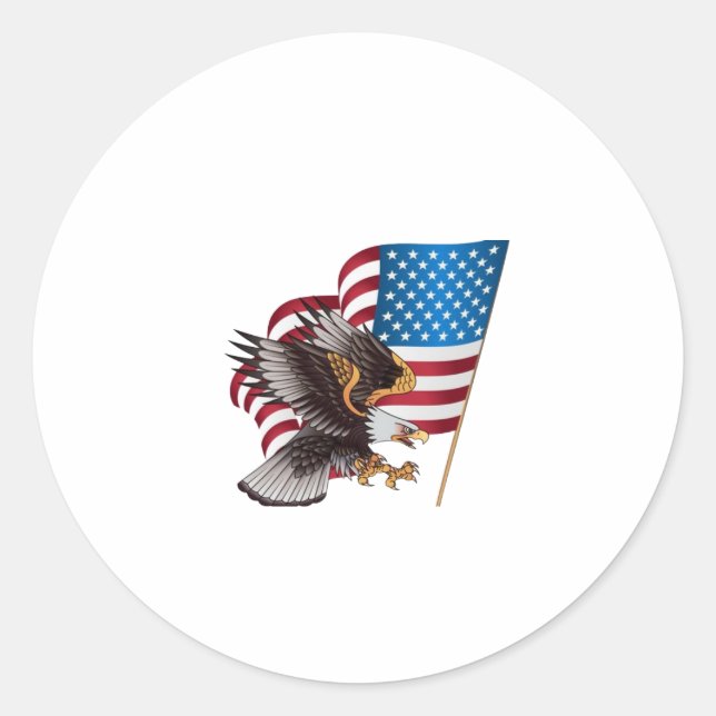 american eagle classic round sticker (Front)