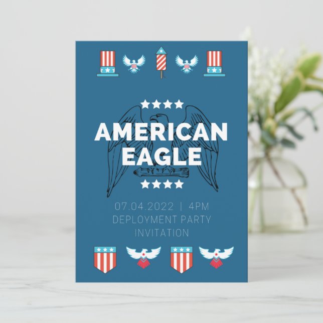 American Eagle Deployment Party Invitation (Standing Front)