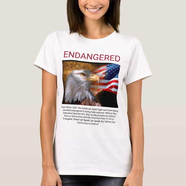 American Eagle Endangered Species Act Animal Right T-Shirt (Front)