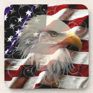 American Eagle Flag Coasters