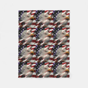American Eagle Flag Fleece Blanket