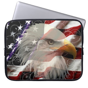 American Eagle Flag Laptop Sleeve
