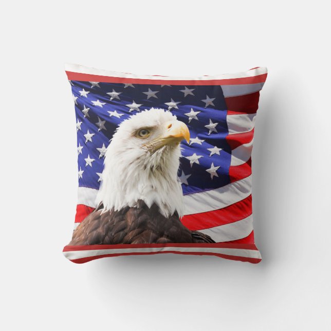 AMERICAN EAGLE FLAG PATRIOTIC PILLOW (Front)