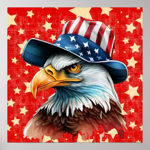 American Eagle Flag Poster
