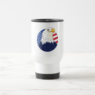 American Eagle Flag Travel Mug