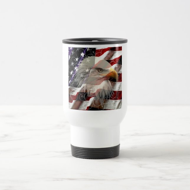 American Eagle Flag Travel Mug (Center)