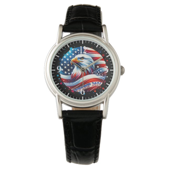 American Eagle Flag Trump 2024 Watch (Front)