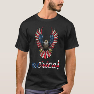 American Eagle  For Kids 4th Of July Us Flag Women T-Shirt