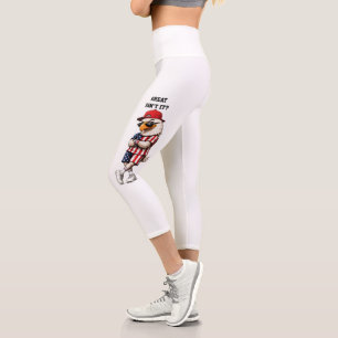 American Eagle Funny Patriotic High Waisted Capris