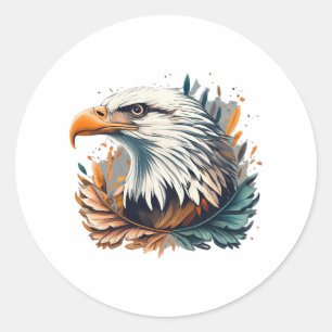 American Eagle Graphic Classic Round Sticker
