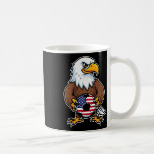 American Eagle Holding Soccer Byll Player _1  Coffee Mug