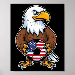 American Eagle Holding Soccer Ll Player Poster