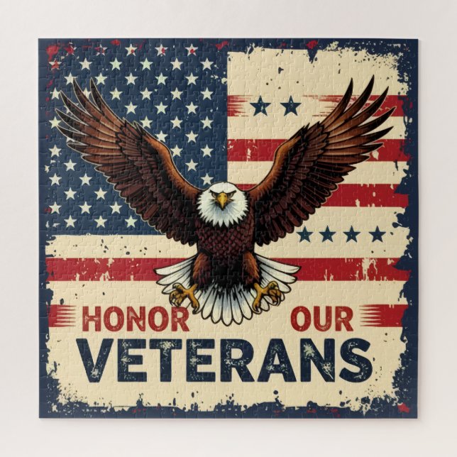 American Eagle Honor Our Veterans Jigsaw Puzzle (Vertical)