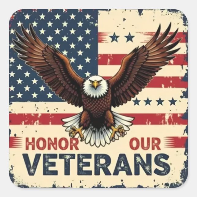 American Eagle Honor Our Veterans Stickers (Front)