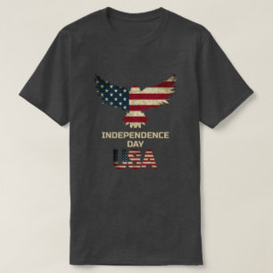 American Eagle Independence Day USA flag T-Shirt