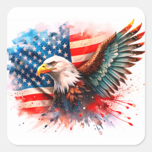 American Eagle – Majestic Symbol of Freedom Square Sticker