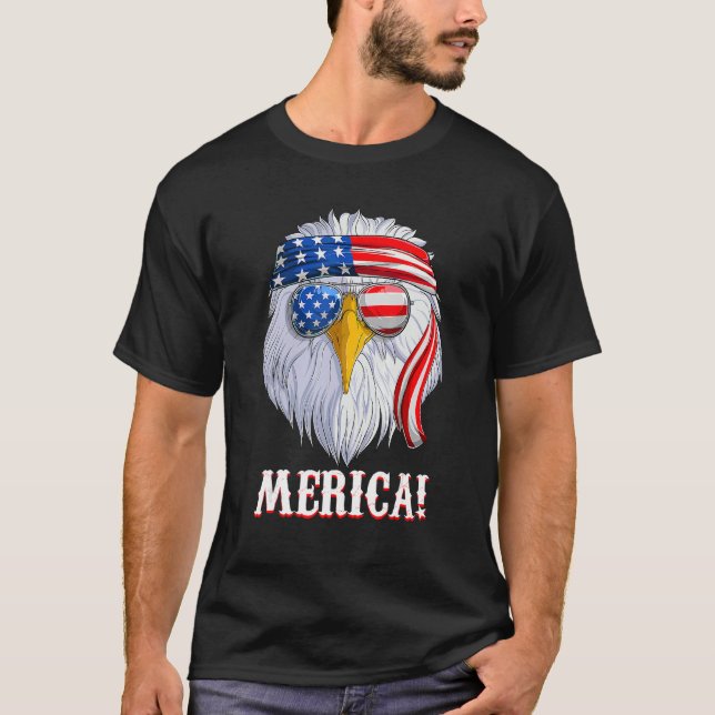 American Eagle Merica  Men Women Usa Flag Patrioti T-Shirt (Front)