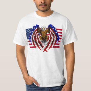 American Eagle on the American flag T-Shirt