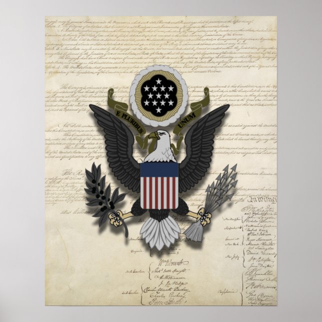 American Eagle on the Constitution Poster (Front)