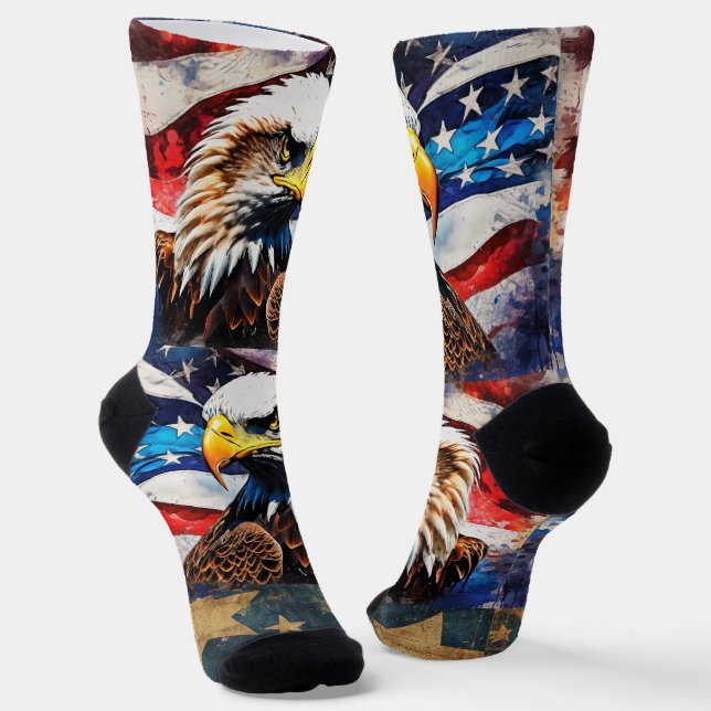 American Eagle Painting  Socks (Angled)