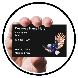 American Eagle Patriotic Business Cards