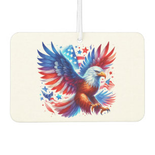 American Eagle Patriotic Design Red White Blue Car Air Freshener