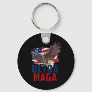 American Eagle Patriotic Fathers Day Ultra MAGA Fl Key Ring