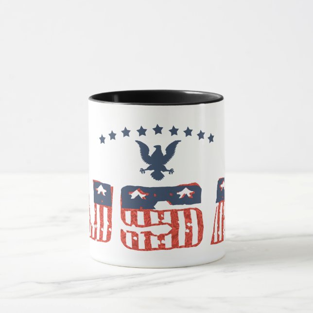 American Eagle Patriotic Grunge Version Mug (Center)
