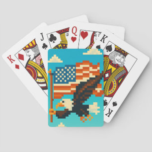 American Eagle Pixel Art Playing Cards