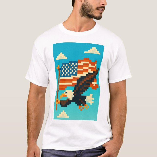 American Eagle Pixel Art T-Shirt (Front)