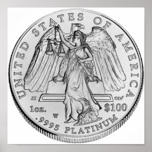 American Eagle Platinum Uncirculated Coin Poster