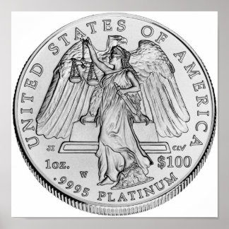 American Eagle Platinum Uncirculated Coin Poster