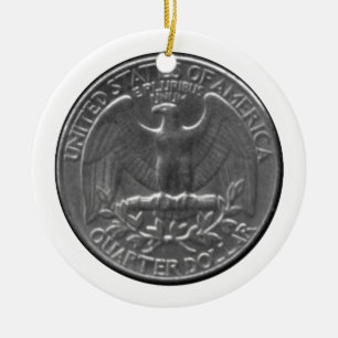 American Eagle Quarter Ceramic Tree Decoration