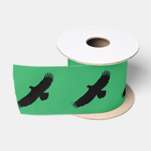 American Eagle Ribbon Green or Choose Colour Satin Ribbon