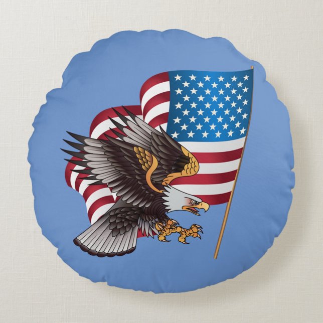 American Eagle Round Cushion (Front)