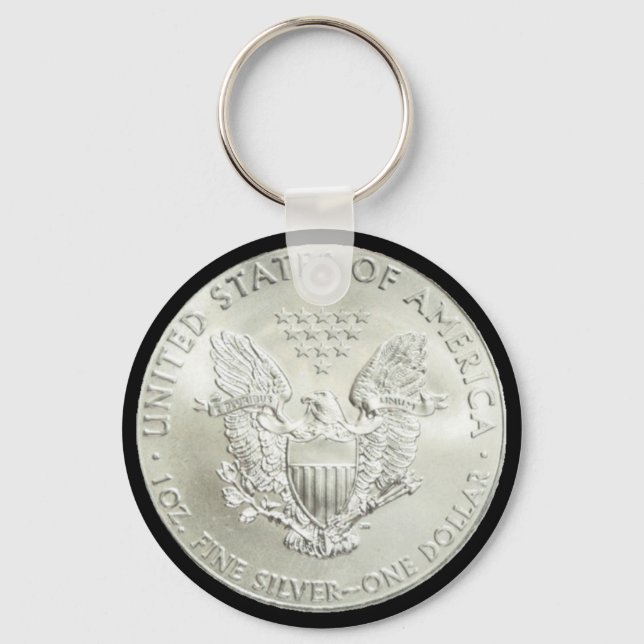 AMERICAN EAGLE SILVER DOLLAR-KEYCHAIN KEY RING (Front)