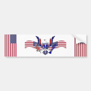 American eagle symbol bumper sticker