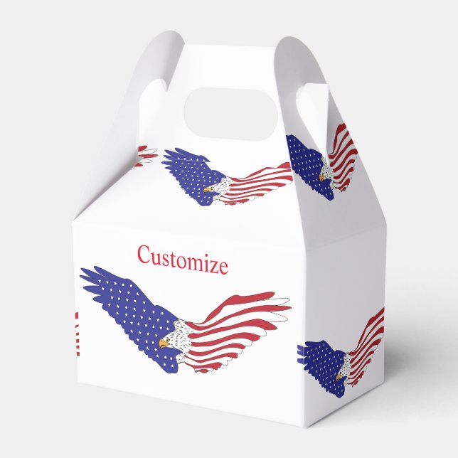 American Eagle Thunder_Cove Patriotic 4th of July Favour Box (Front Side)