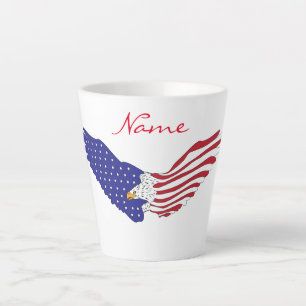 American Eagle Thunder_Cove Patriotic 4th of July Latte Mug