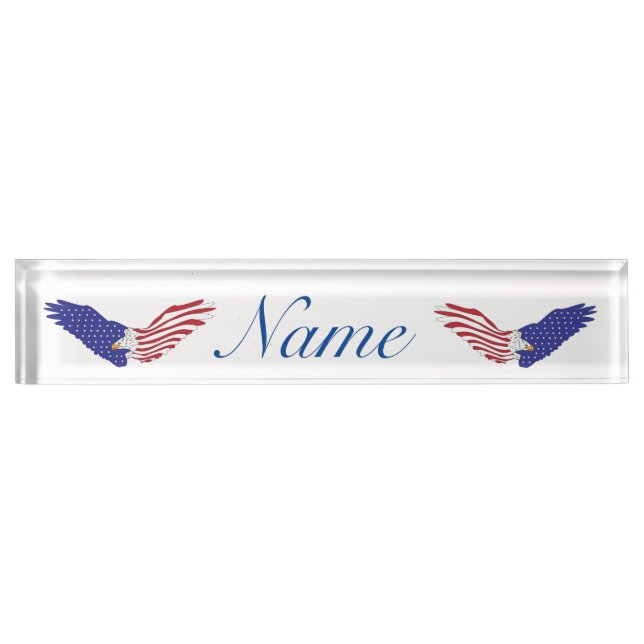 American Eagle Thunder_Cove Patriotic 4th of July Nameplate (Front)
