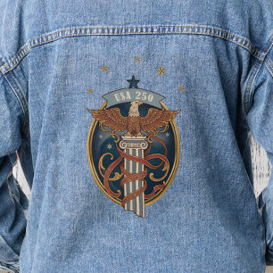 American Eagle USA 250 Art Nouveau Motif ID1304 Denim Jacket