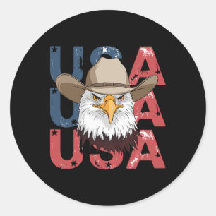American Eagle Usa Flag Eagle For A Patriots Classic Round Sticker