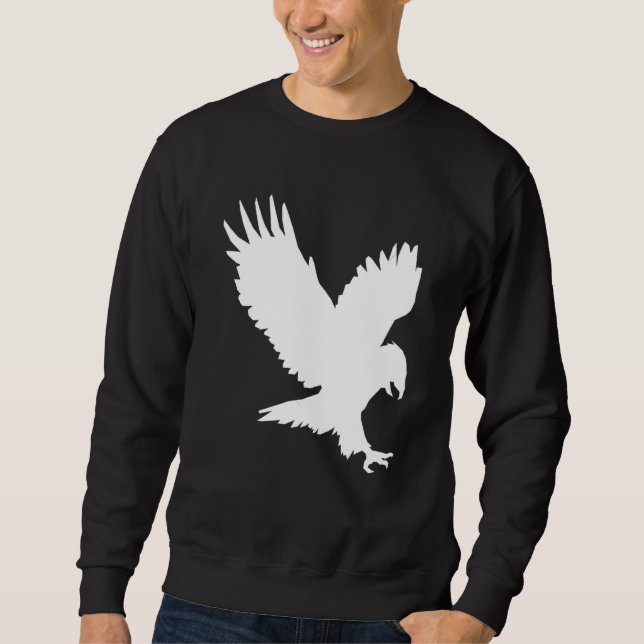 American Eagle White Flying Usa Eagle Sweatshirt (Front)