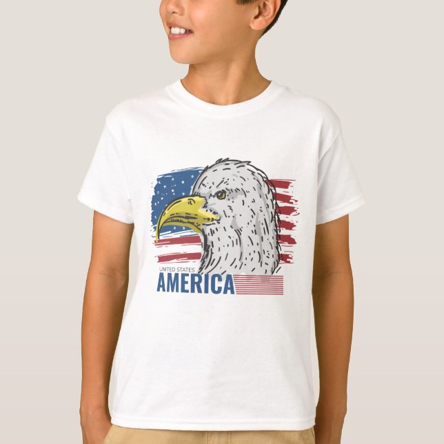 American Eagle with Flag T-Shirt (Front)