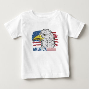 American Eagle with Flag T-Shirt Baby