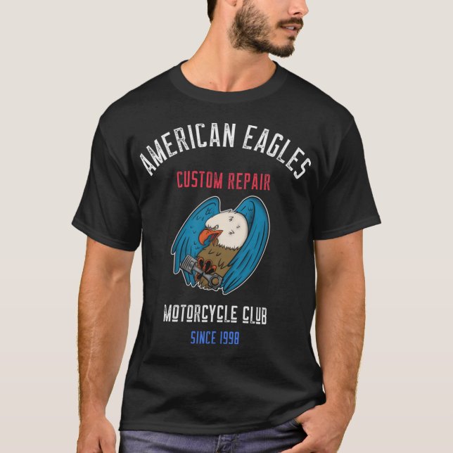American Eagles Motorcycle Club  T-Shirt (Front)