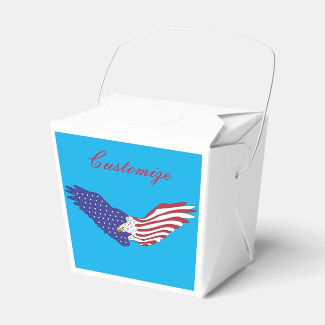 American Eagles Thunder_Cove Patriotic 4th of July Favour Box (Front Side)