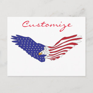 American Eagles Thunder_Cove Patriotic 4th of July Postcard